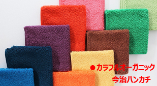 今治カラフルオーガニックハンカチ